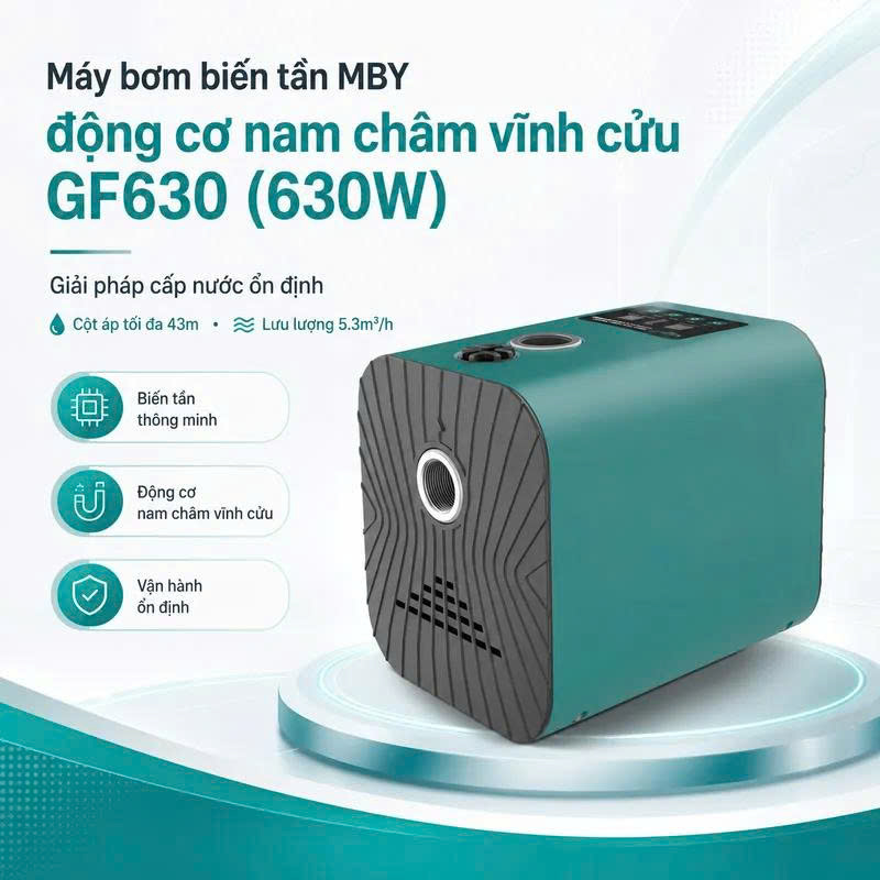 Bơm tăng áp biến tần MBY GF630 0.63KW
