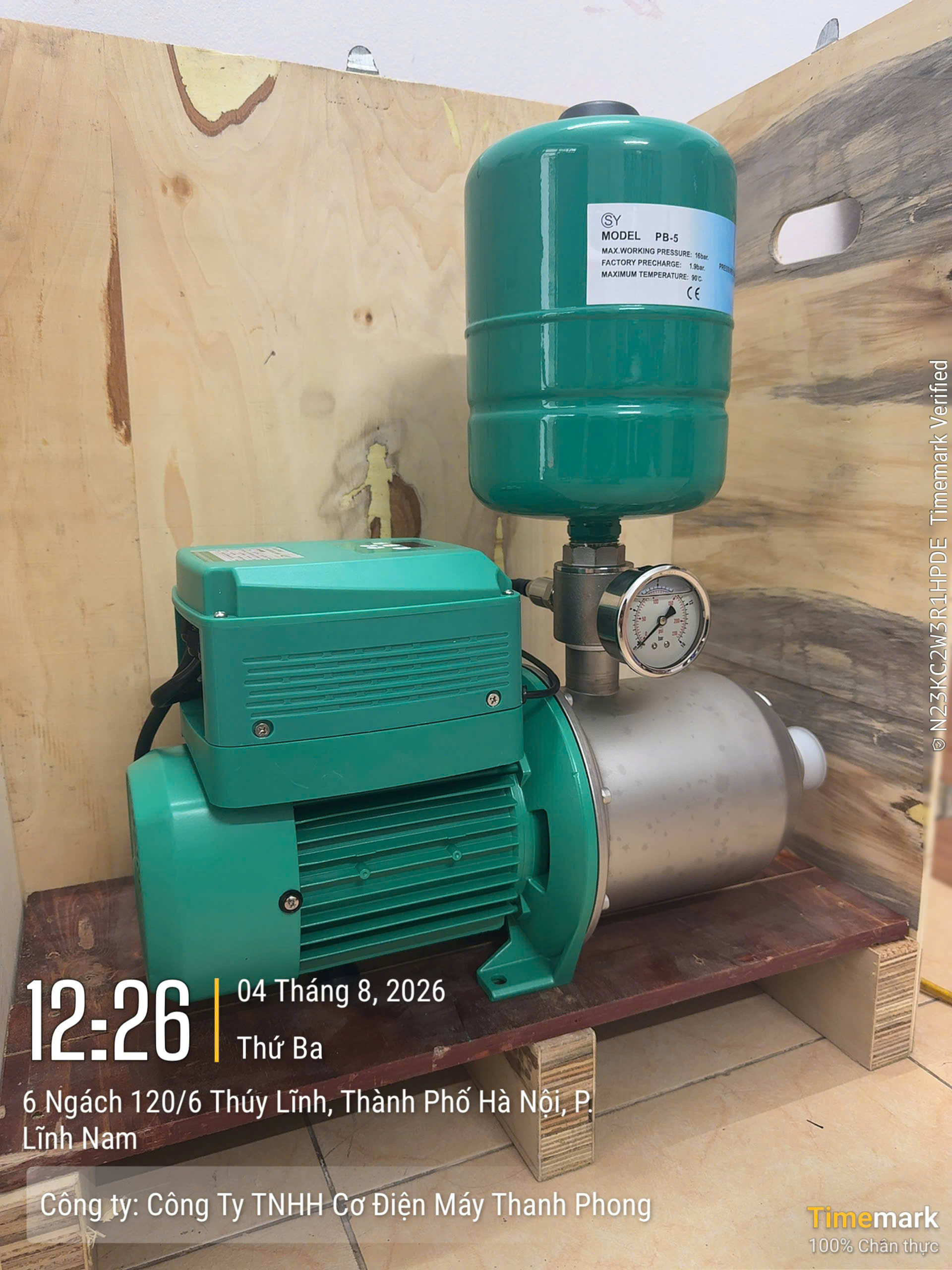Bơm tăng áp biến tần DENOR MHI-206BP 1.1KW