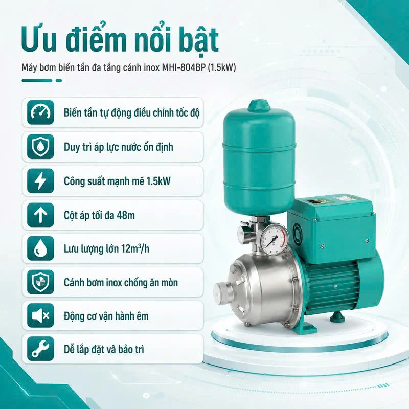Bơm tăng áp biến tần DENOR MHI-804BP