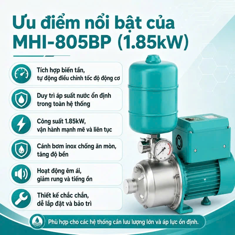 Bơm tăng áp biến tần DENOR MHI-805BP