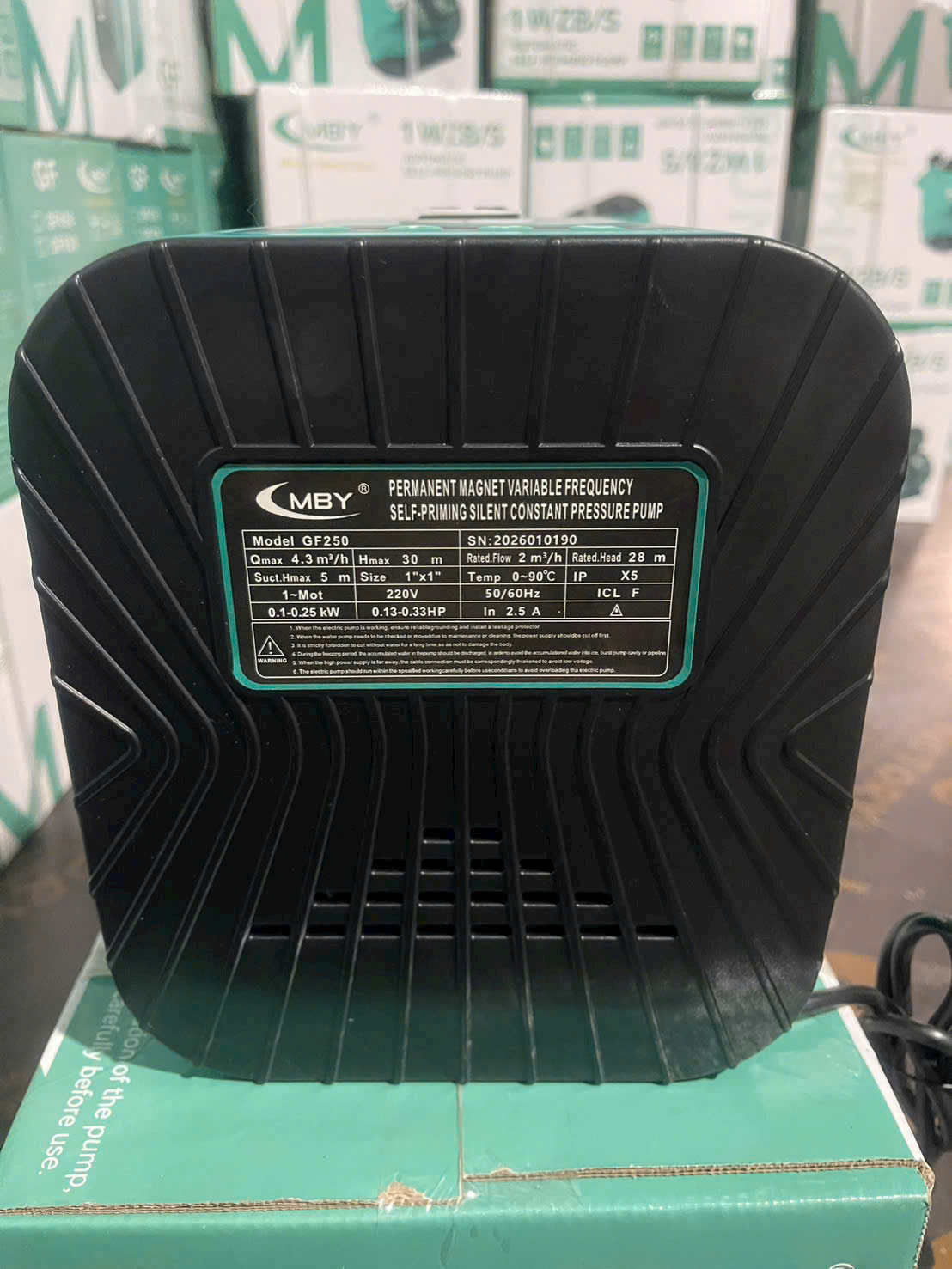 Bơm tăng áp biến tần MBY GF250 0.25KW