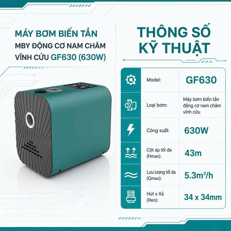 Bơm tăng áp biến tần MBY GF630