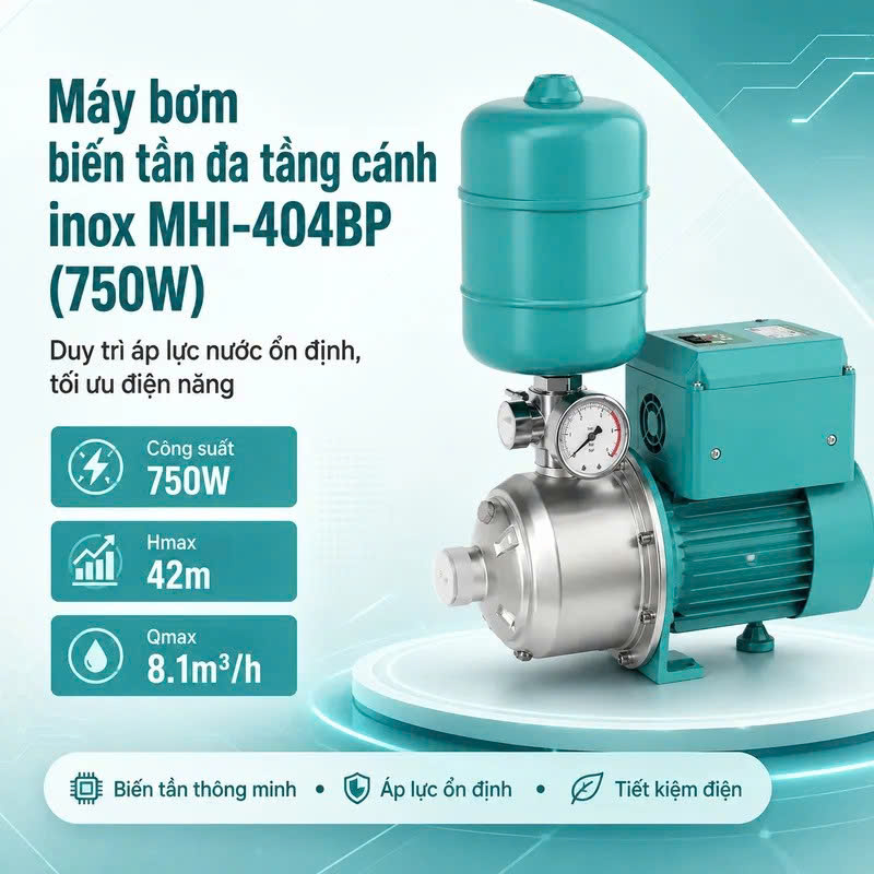 Máy bơm biến tần MHI-404BP 750W