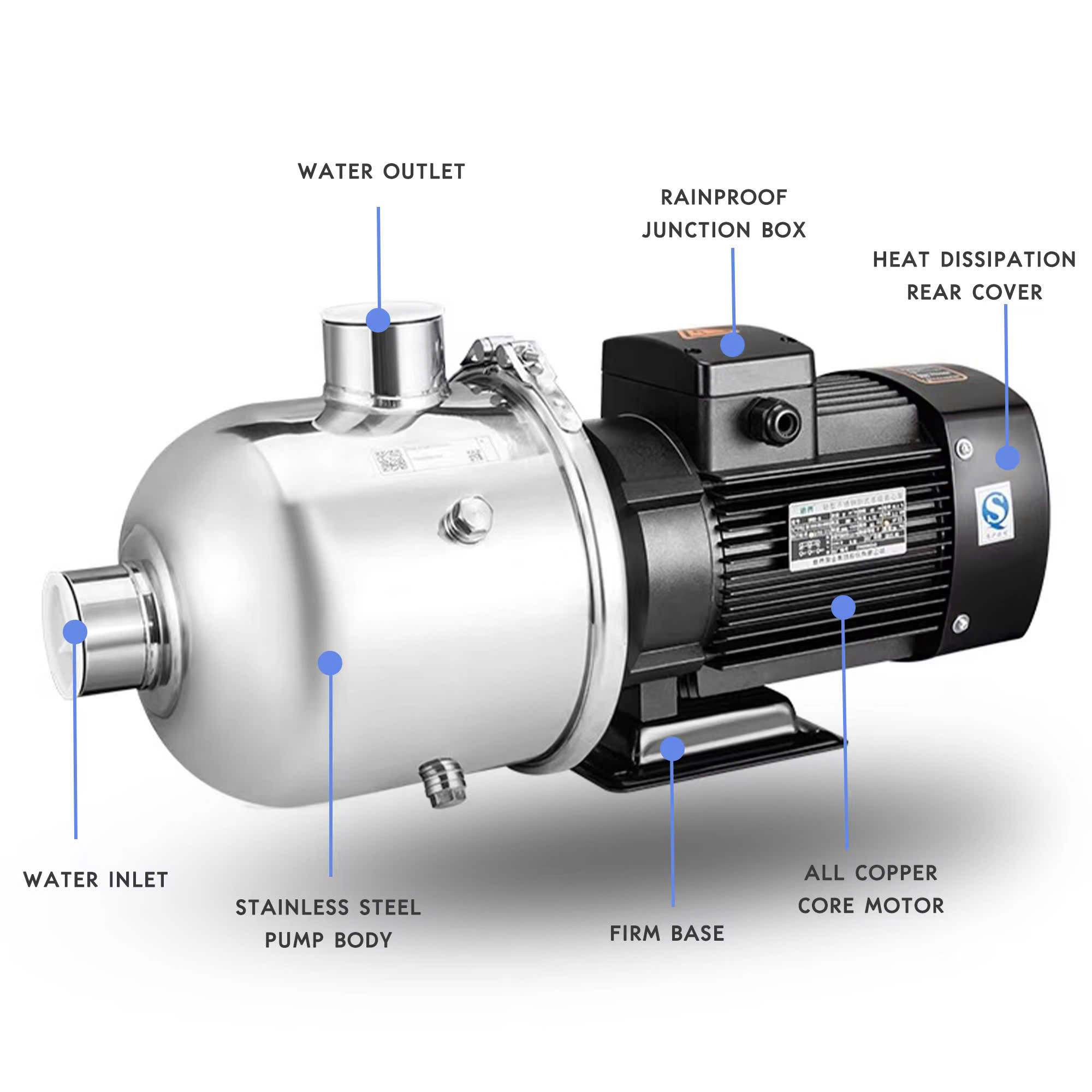 Máy bơm ly tâm đầu inox DENOR