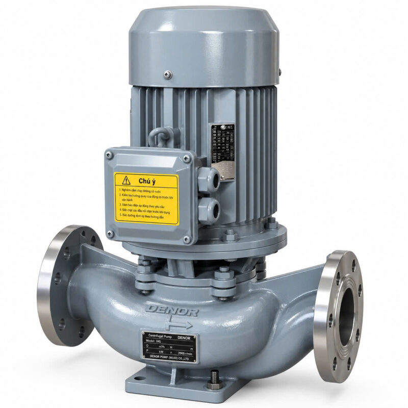 Bơm trục đứng inline inox DENOR IHG65-160(I) 7.5KW