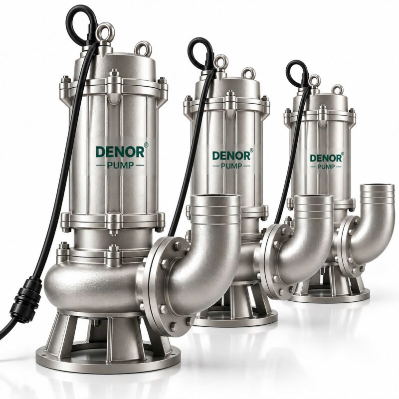 Máy bơm chìm nước thải inox DENOR 80WQ50-20-5.5