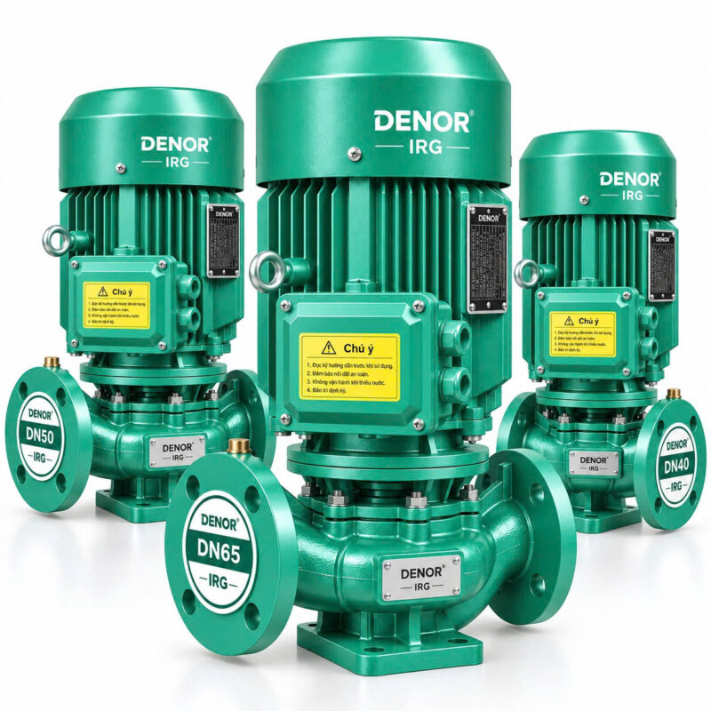 Máy bơm trục đứng inline DENOR IRG100-160 15KW