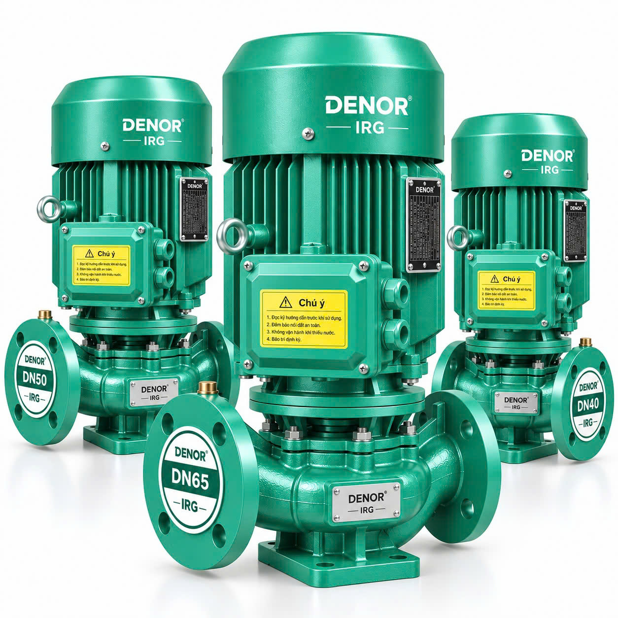 Máy bơm trục đứng inline DENOR IRG100-160 15KW