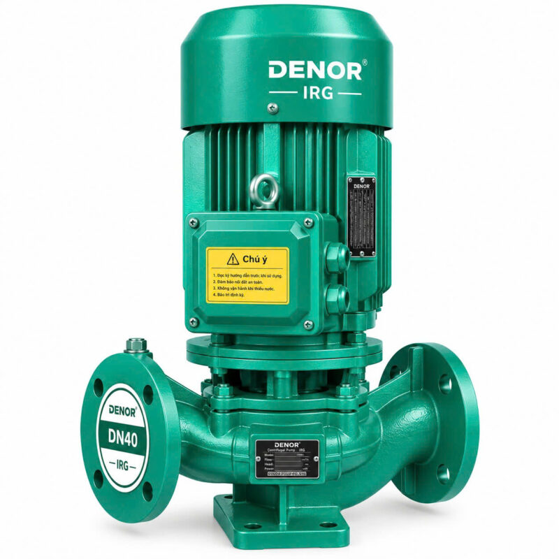 Máy bơm trục đứng inline DENOR IRG40-125 1.1KW