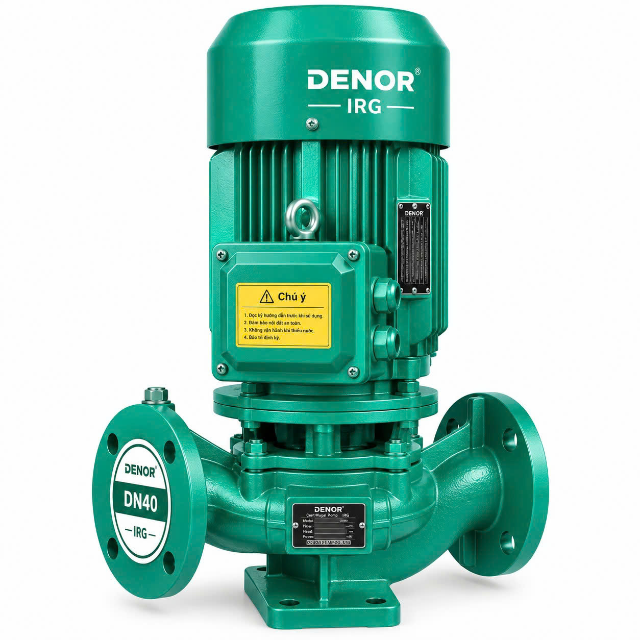 Máy bơm trục đứng inline DENOR IRG40-125 1.1KW