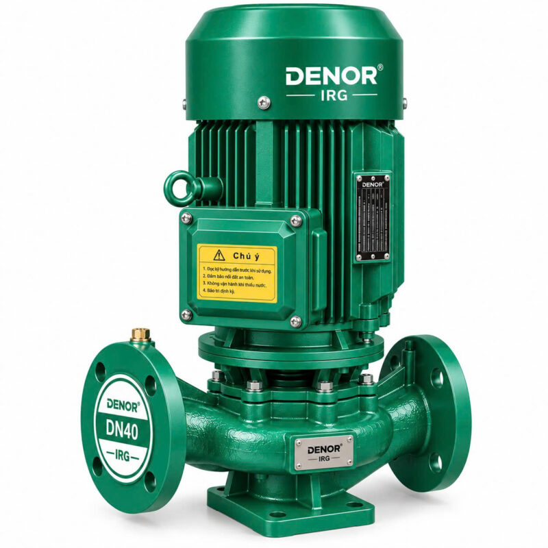 Máy bơm trục đứng inline DENOR IRG40-200 4KW