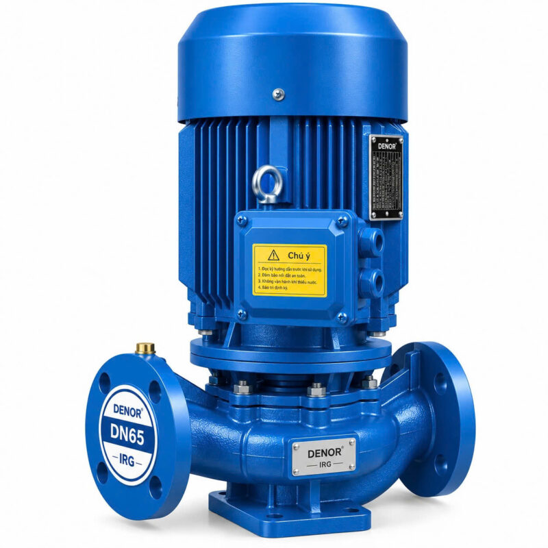 Máy bơm trục đứng inline DENOR IRG65-200 7.5KW
