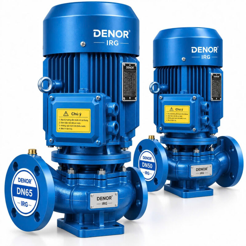 Máy bơm trục đứng inline DENOR IRG80-125 5.5KW