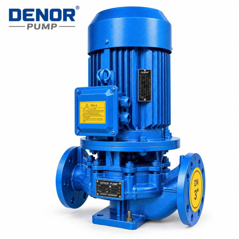Máy bơm trục đứng inline DENOR ISG80-100 3KW