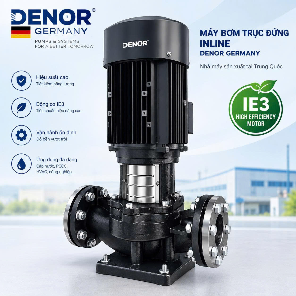Máy bơm tuần hoàn inline DENOR